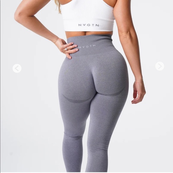 NVGTN Pants - NVGTN Grey Contour Seamless Leggings Size Medium Booty Lift